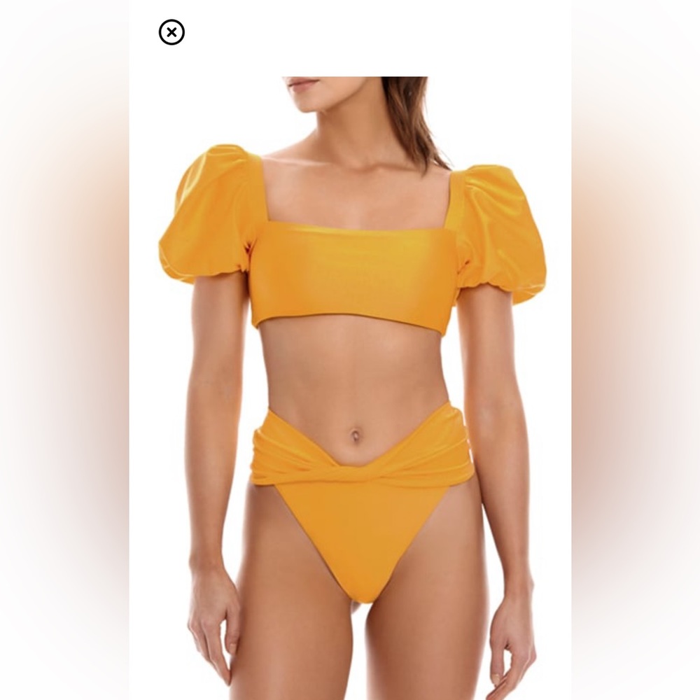 NWOT Agua Bendita Bikini Set in Arabella Yellow- Size Small